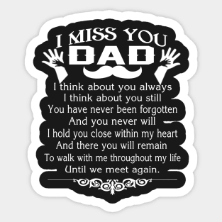 FAther (2) I MISS YOU, DAD Sticker